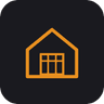 DIYorBuyLocal brand glyph, house with calculator grid